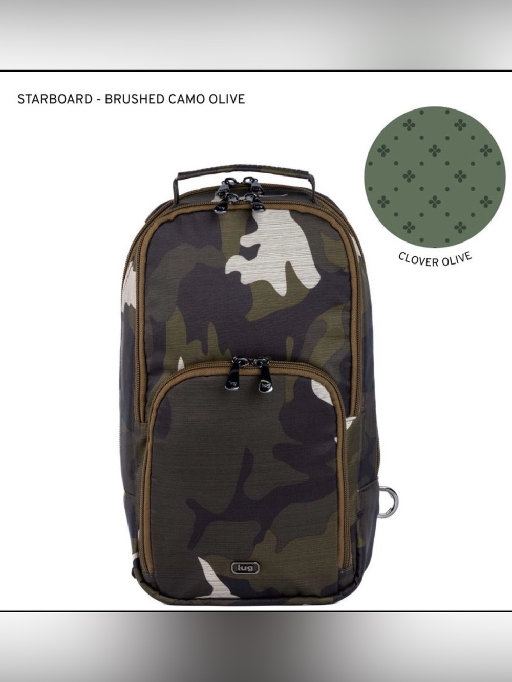 Lug Starboard Brushed Sling Bag-Brushed Camo Olive-Brushed Camo Olive-NWT